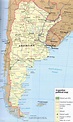 Grande mapa político de Argentina con carreteras | Argentina | América ...