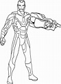 Dibujo de Iron-Man de Avengers Endgame para colorear
