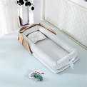 Portable Baby Bed for Boys Girls Travel Bed Foldable Infant Cotton Crib ...