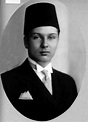 The young King Farouk I (1920 - 1965), former king of Egypt, forced to ...