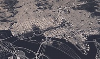 Mapa de la ciudad de washington dc d renderizado vista satelital aérea ...