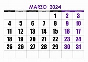 Calendario Marzo De 2024 Para Imprimir | Images and Photos finder