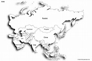 Sample Maps for Asia | Asia map, Asia, Clipart black and white
