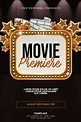 Movie Premiere Flyer Design Template | Flyer template, Flyer design ...