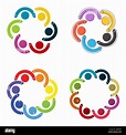 People logo.Group teamwork symbol persons.holding hands Stock Vector ...