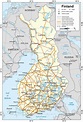 Large map of Finland with cities. Finland large map with cities ...