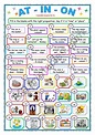 at - in - on : prepositions of time and places. - ESL worksheet by ...