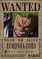 Zoro Bounty Wanted Poster One Piece Digital Art by Anime One Piece ...