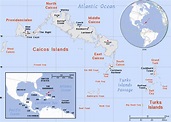 The map of Turks and Caicos – Caribbean Blog