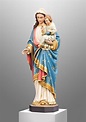 Heilige Maria mit Jesuskind - Handgeschnitzte Skulptur