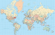 Nova York, no mapa do mundo - mapa do Mundo mostrando Nova York (New ...