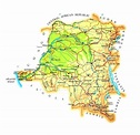 Mappa geografica della Repubblica Democratica del Congo: flora, fauna