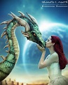 The Enchanted Kiss | Dragon kiss, Female dragon, Watercolor portrait ...