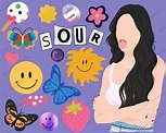 Olivia Rodrigo PNG Sour Sticker Clipart druckbares Poster - Etsy.de