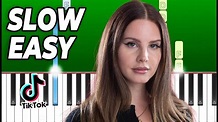 Lana Del Rey - Yes To Heaven - Slow Easy Piano Tutorial | I've got my ...