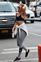Candice Swanepoel in Leggings - Heading to Gym in NYC, July 2015 ...
