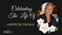 The Funeral Service of Gertrude Thomas - YouTube