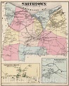 Historic Map : 1873 Smithtown. Long Island. - Vintage Wall Art in 2021 ...