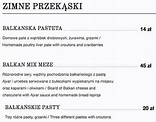 Montenegro Menu, Menu for Montenegro, Śródmieście Południowe, Warszawa ...