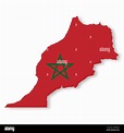 Mapa de Marruecos sobre fondo blanco con trazado de recorte ilustración ...