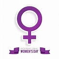 Free Vector | International women's day, background with purple female ...