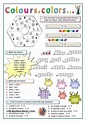 Colors Esl Worksheet | Coloring Worksheets