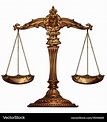 Scales of justice isolated Royalty Free Vector Image