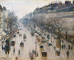 The Boulevard Montmartre on a Winter Morning | Painting by Camille ...
