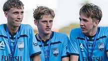 Sydney FC v Macarthur Bulls: Friends Calem Nieuwenhof, Jake Hollman A ...