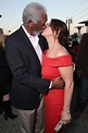 Morgan Freeman and Marcia Gay Harden Kissing at CBS Party | POPSUGAR ...