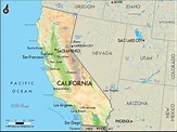 Geographical Map of California and California Geographical Maps