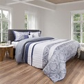 Comforter Set- 5 Piece Queen Bedding Set With 2 Decorative Pillows, 2 ...