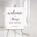 Editable baby shower Welcome Sign Template calligraphy font | Instant ...
