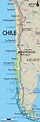 Detailed physical map of Chile with major cities | Chile | South ...