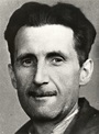 Picture of George Orwell , which appears in an old accreditation for ...