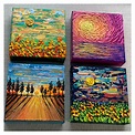 Mini Small Paintings, Colorful, Bold, Original, Textured, Nature ...