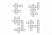 Crossword puzzle flat icons set. Vector crosswords template (890273 ...