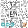 DOCTOR doodle icon vector. Hospital Medical Center | Etsy | Medical ...