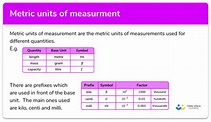 Metric Units Of Measurement - GCSE Maths - Steps And Examples