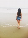 girl on beach on Tumblr
