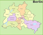 Administrative divisions map of Berlin