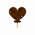 Sucette au chocolat en forme de coeur confiserie sucrée snack food ...