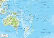 Australia islas mapa - Mapa de Australia islas (Nueva Zelanda y ...