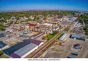 Aerial View Downtown Wahpeton North Dakota Stock Photo 2091483697 ...