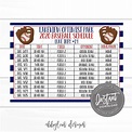 Printable Baseball Schedule Template - Printable Word Searches