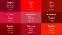 Tipos De Colores Rojos Y Sus Nombres - Infoupdate.org