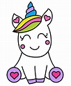 Dibujos Kawaii Unicornios Faciles - pinta carita unicornio