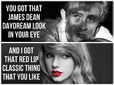 Style-Taylor Swift. James Dean daydream look...Red lip classic James ...