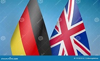 Alemania Y Reino Unido Dos Banderas Stock de ilustración - Ilustración ...