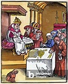 Image of Representation of Pope Leo X (1475-1521) sells Indulgences in a